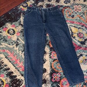 Lee Women's Ankle Crop Jeans in Dark Blue Wash